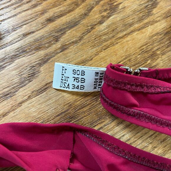 Pain de Sucre Halter Underwire Bikini Top 34B Clasp Back Beach Vacation Travel - Picture 2 of 4